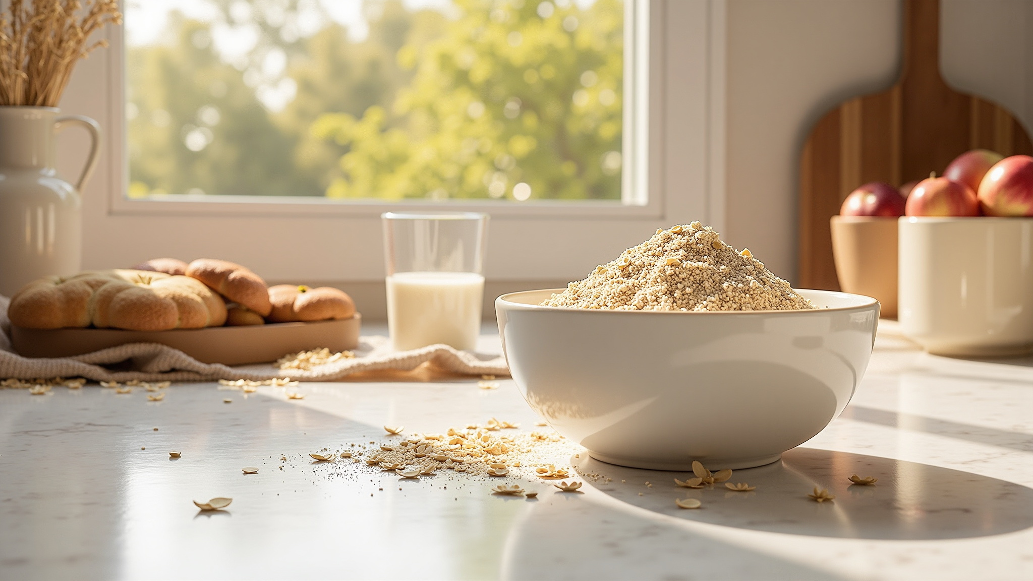 Oat powder processing stage